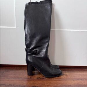 Sesto Meucci Black Leather Heeled Boots